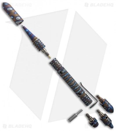 Hinderer Knives Titanium Modular Kubaton Pen Deluxe Set (Flame) 3 Hinderer Knives Titanium Modular Kubaton Pen Deluxe Set (Flame) - Image 3