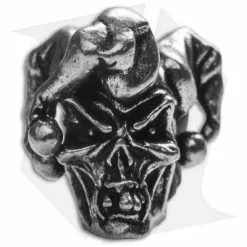 Schmuckatelli Jester Skull Lanyard Bead (Pewter)