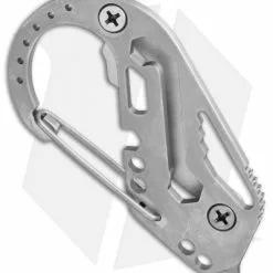 KeyBiner Tumbled Titanium Key Organizer Pocket Tool -American Made Knives Sales Store keybiner titanium natural side cm