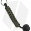 Knot Boys Monkey Fist Fob W/ OD Green & Black Paracord Tied Lanyard Keychain