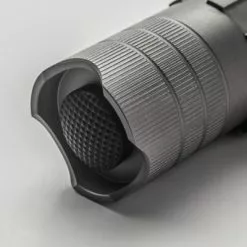 LensLight Mini Black Ti Single-Output Flashlight W/ Ti Tailstand & Smooth Bezel -American Made Knives Sales Store lenslight bb ti tailstand detail