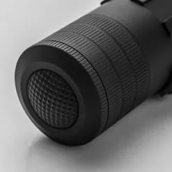 LensLight Mini Black Dual-Output Flashlight W/ Smooth Bezel -American Made Knives Sales Store lenslight black detail 1