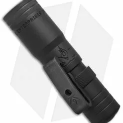 LensLight Mini Black Dual-Output Flashlight Smooth Bezel (Default High) LLMB-3S -American Made Knives Sales Store lenslight flashlights mini black smooth llmb 3s long