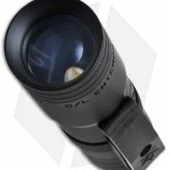 LensLight Mini Black Dual-Output Flashlight Smooth Bezel (Default High) LLMB-3S -American Made Knives Sales Store lenslight flashlights mini black smooth llmb 3s top