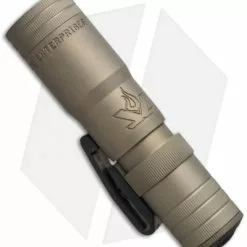 LensLight Mini Tan Dual-Output Flashlight Smooth Bezel (Default High) LLMT-3S 6 LensLight Mini Tan Dual-Output Flashlight Smooth Bezel (Default High) LLMT-3S -American Made Knives Sales Store lenslight flashlights mini tan smooth llmt 4s long