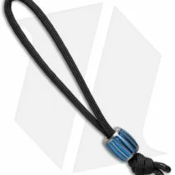 Maverick Workshop Barrel Bead Lanyard (Blue Titanium) -American Made Knives Sales Store maverick workshop lanyard bead barrel ti blue all cm