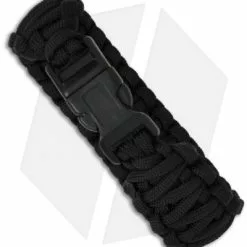 Knot Boys 1" Double Paracord Survival Bracelet (Black)