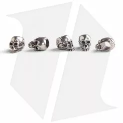 Schmuckatelli Joe Skull Lanyard Bead (Pewter) -American Made Knives Sales Store schmuckatelli joe pewter set of 5