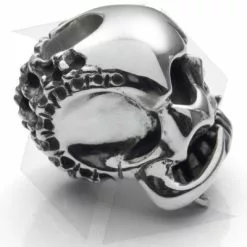 Phantom Steelworks Chris Black Designs Seeker Skull Bead V2.0 Sterling Silver -American Made Knives Sales Store seeker v2 silver 5