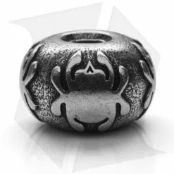 Spyderco Lanyard W/ Round Pewter Spyder Bead -American Made Knives Sales Store spyderco bead2