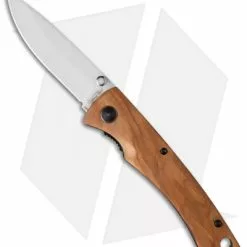 Stone River Gear Stone River Ceramic Liner Lock Knife Olive Wood (2.75" White) SRG2WMO