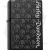 Zippo Classic Lighter Harley Davidson Skulls (Black Matte) 28264