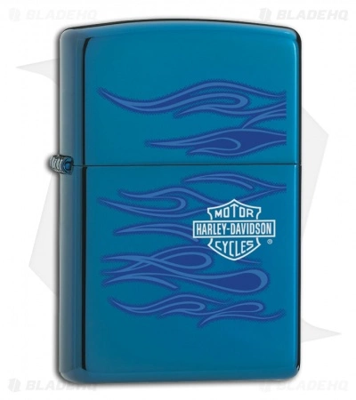 Zippo Lighter Harley Davidson Sapphire Ghost 20711 1 Zippo Lighter Harley Davidson Sapphire Ghost 20711