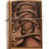 Zippo Classic Lighter Brown Boot Laces (Toffee)